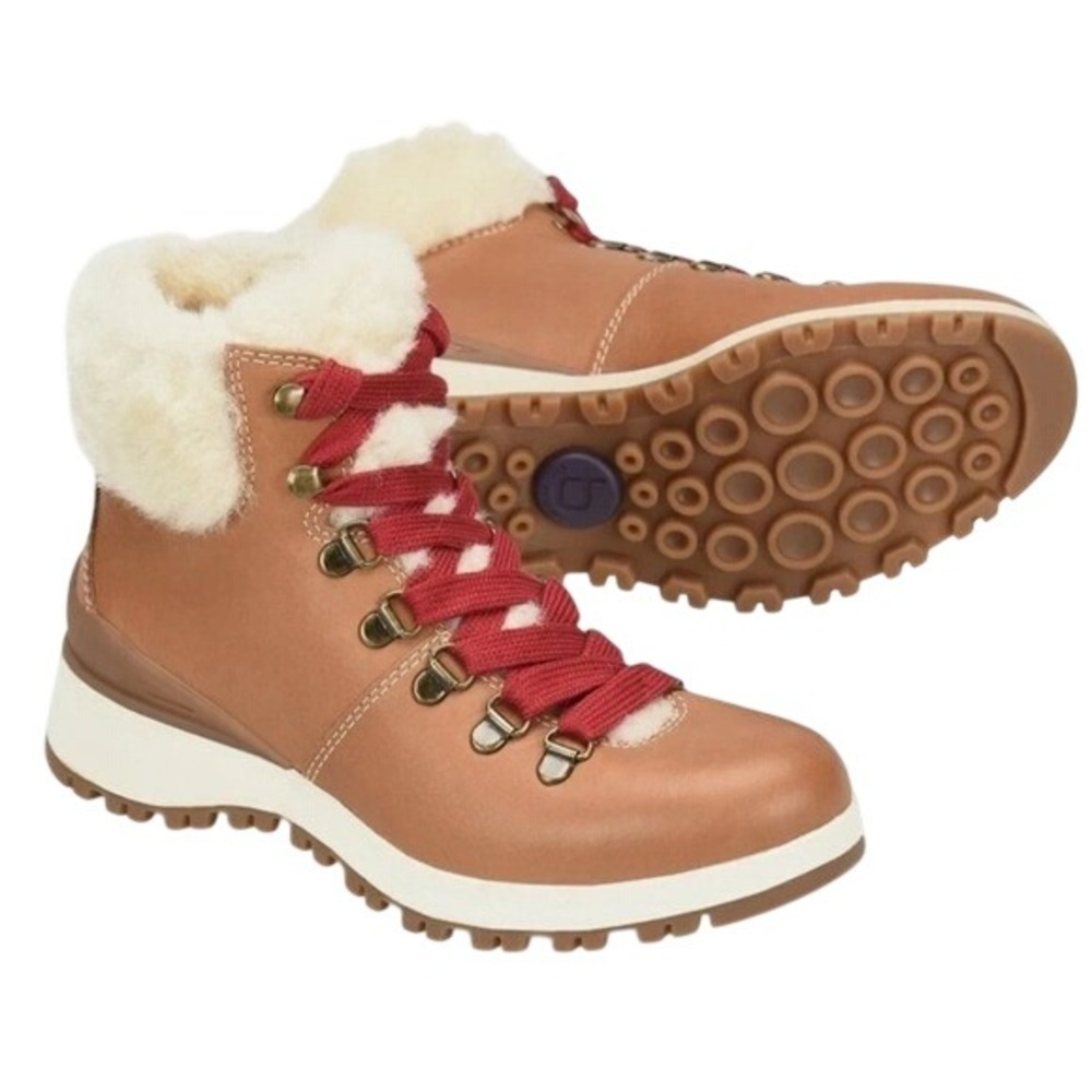 Bionica Diablo Genuine Shearling Hiking Boots (Women's Size 6.5) - Tan
